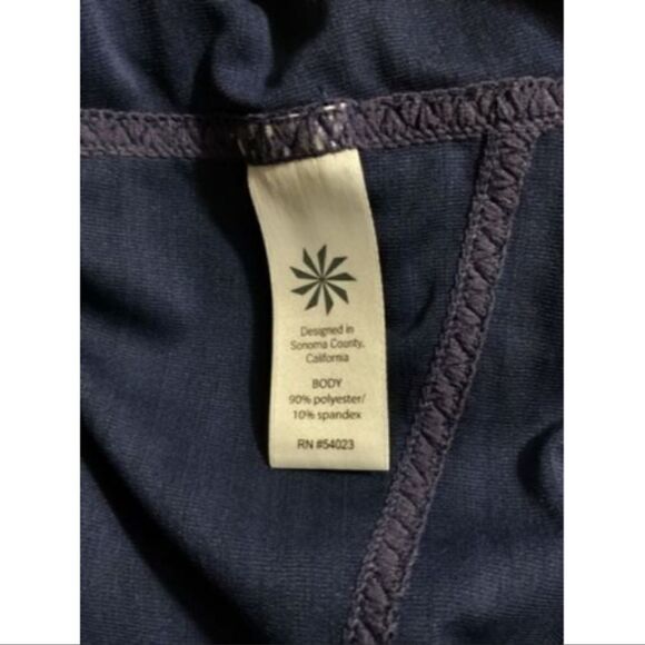 Athleta Pacifica Tank Top Blue Fitted 1/2 Zip S - Picture 5 of 6